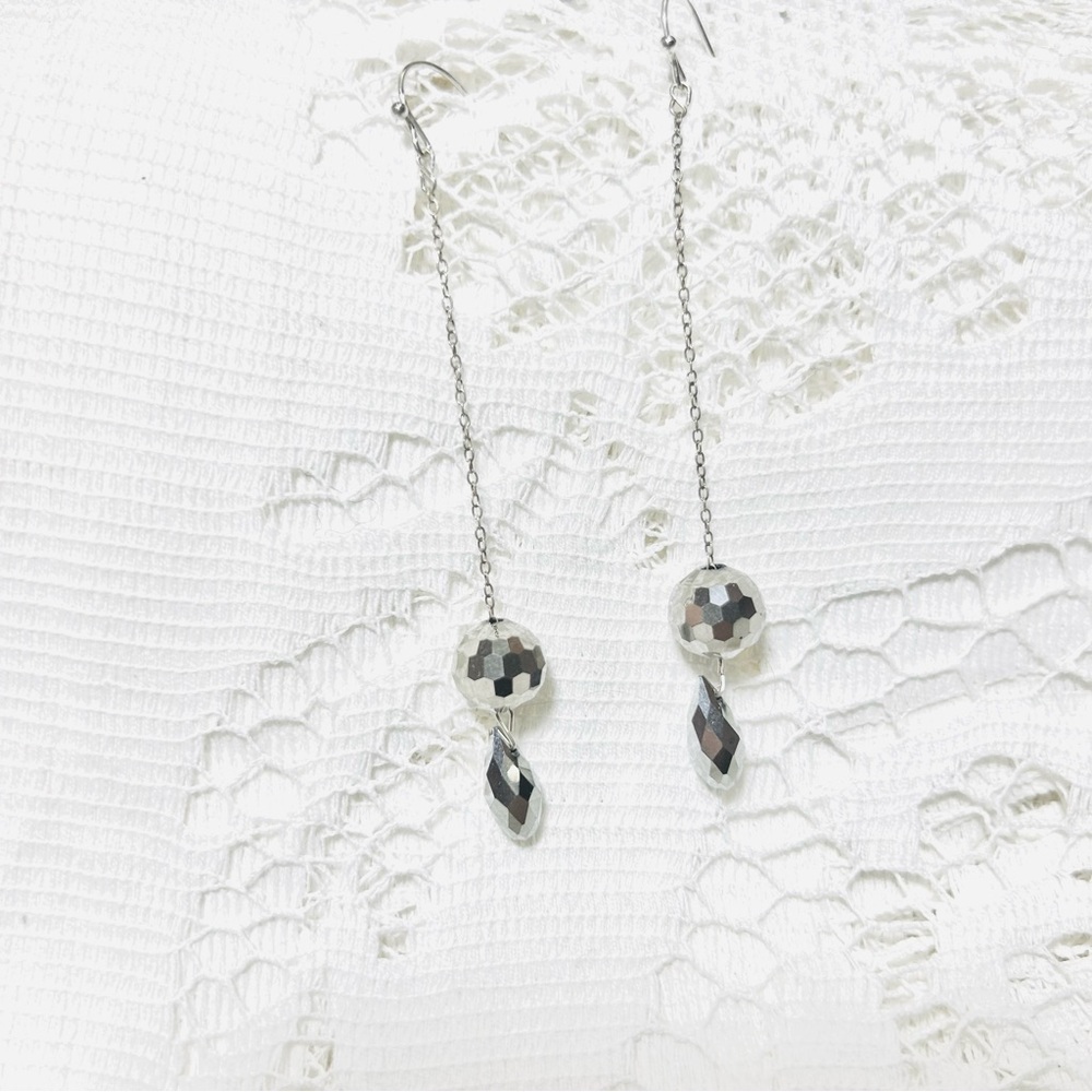 New: Lovely Star Disco Ball Drop Earrings